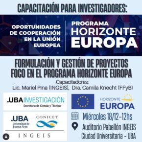 Capacitación para investigadores argentinos sobre formulación y gestión de proyectos UE